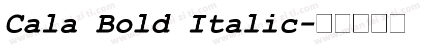 Cala Bold Italic字体转换
